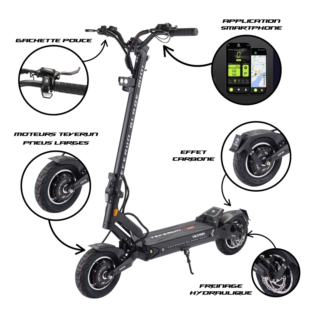 Trottinette électrique TEVERUN BLADE MINI ULTRA – Image 6