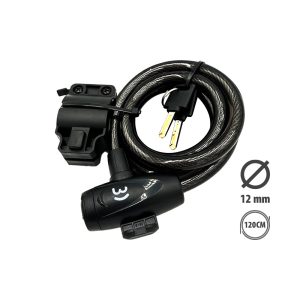 Antivol diam 12 long 1m20 clés + support